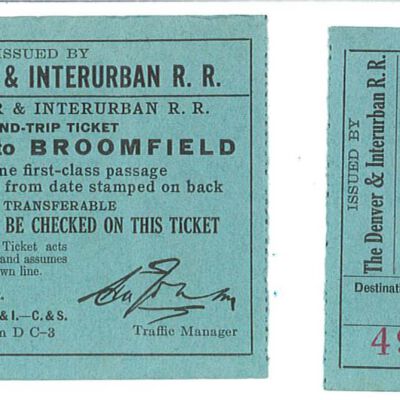 Denver & Interurban R. R. Round-Trip Ticket