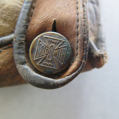 Detail of baseball glove.: Origsize: 1" (h) x 10" (w) x 9; Origformat: Artifact