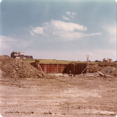 Foundation Under Construction for the Broomfield Train Depot