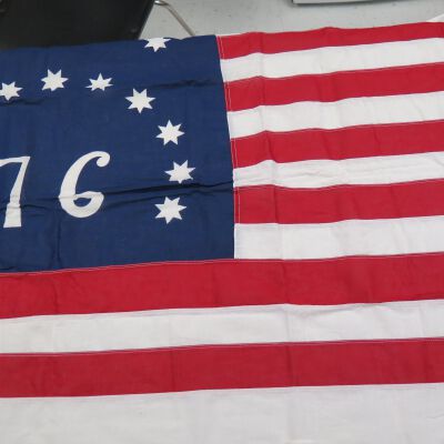Front of flag.: Origformat: Artifact