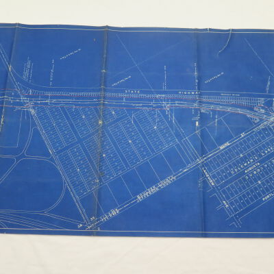Blueprint of Colorado and Southern Railway Company Broomfield Station Map