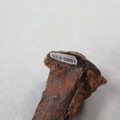 Number of rail spike.: Origsize: 1" (h) x 1.5" (w) x; Origformat: Artifact