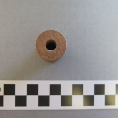 Other side of spool.: Origsize: 1" (h) x 0.75" (diam; Origformat: Artifact