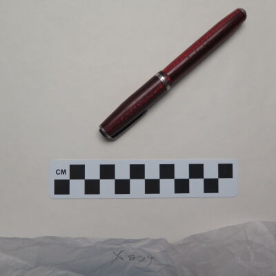 Other side of pen.: Origsize: 5" (l) x 0.25" (dia); Origformat: Artifact