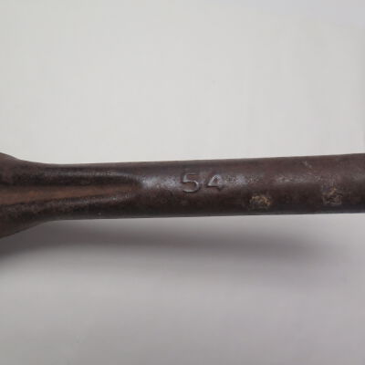 Close up of number on handle.: Origsize: 3" (h) x 4" (w) x 14; Origformat: Artifact