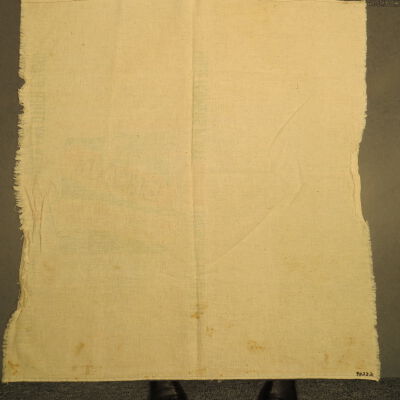 Back of bag: Origsize: 28" (w) x 31" (l); Origformat: Artifact
