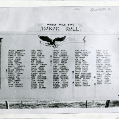 World War II Honor Roll sign
