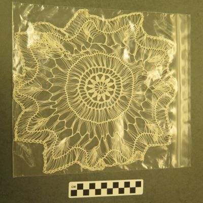 Other side of doily.: Origsize: 10" (w) x 11" (l); Origformat: Artifact