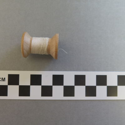 Thread on spool.: Origsize: 1" (h) x 0.75" (diam; Origformat: Artifact