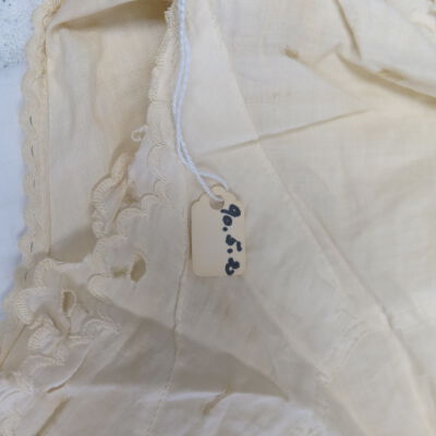Number on nightgown.: Origsize: 32" (w) x 45" (l); Origformat: Artifact