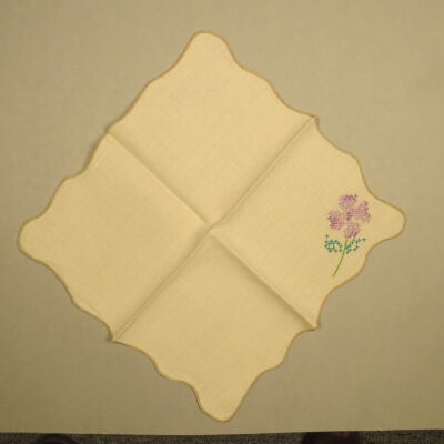 Purple Flowers Tablecloth and Napkins