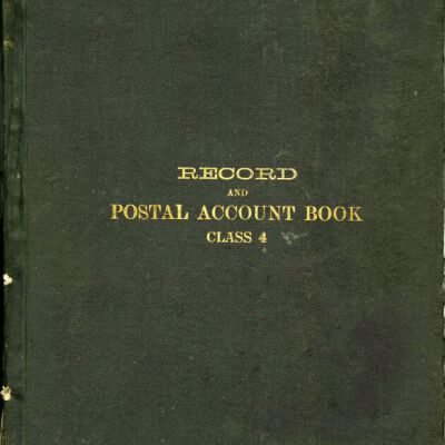 Postal account book for Broomfield Post Office, 1887-1892: Origsize: 10.5" x 14"; Origformat: Book; Resolution: 300dpi