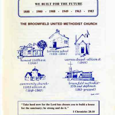 "We Built For The Future" - Broomfield United Methodist Church Pamphlet