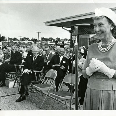 Mamie Doud Eisenhower Speaking at Library Dedication