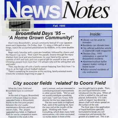 Fall 1995 News Notes