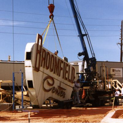 Broomfield Center Sign Being Removed