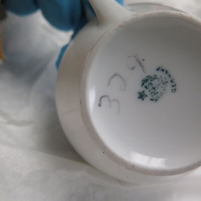 Bottom of sugar bowl: Origsize: 3.25" (h) x 4" (w); Origformat: Artifact