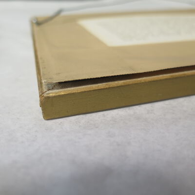 Condition: Separation of backing from frame, bottom PL corner (2018-08-29): Origformat: Artifact