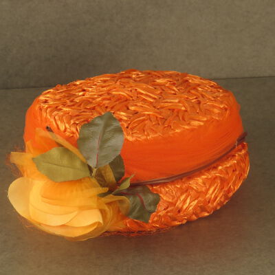 Orange High Pillbox Hat