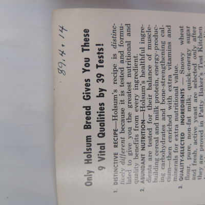 Number on cookbook.: Origsize: 6.25" (h) x 3.5" (w); Origformat: Artifact