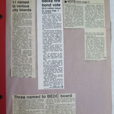 Scrapbook of Broomfield newpaper articles 1989