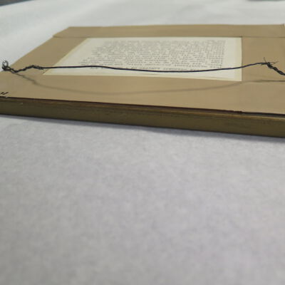 Condition: Separation of backing from frame, top (2018-08-29): Origformat: Artifact