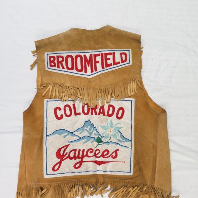 Back of vest.: Origsize: 18" (w) x 26" (l); Origformat: Artifact