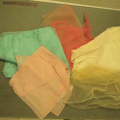 One side of fabric samples.: Origsize: 10" (w) x 10" (l); Origformat: Artifact