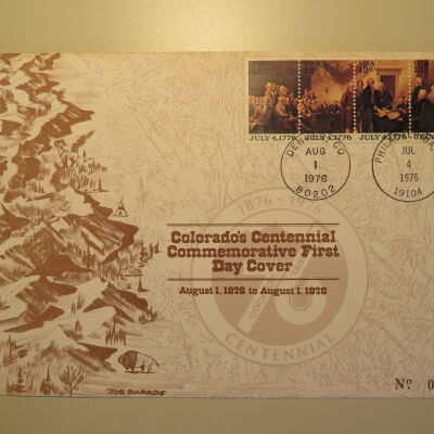 Colorado's Centennial Commenorative First Day Cover