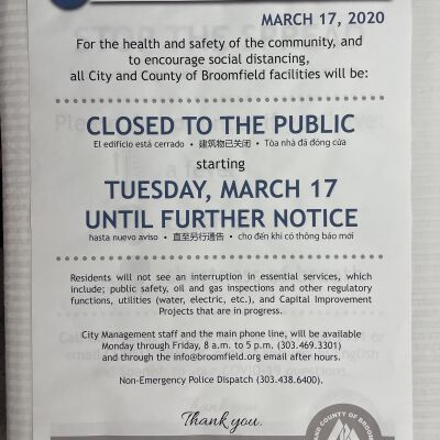 Facilities Closed to the Public