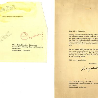 Letter from Dwight D. Eisenhower