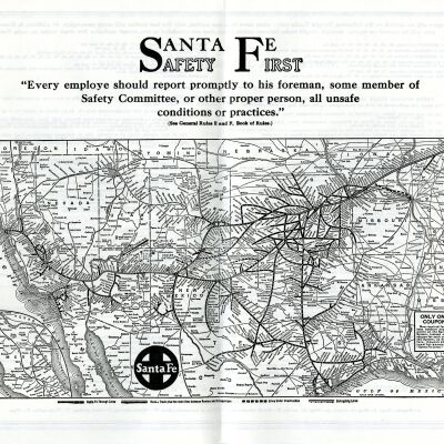 Reproduction of an Atchison, Topeka, and Santa Fe Railway Employee Timetable