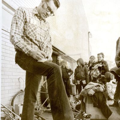 Broomfield Bike Auction - Auctioneer Bill Maypole - 1973