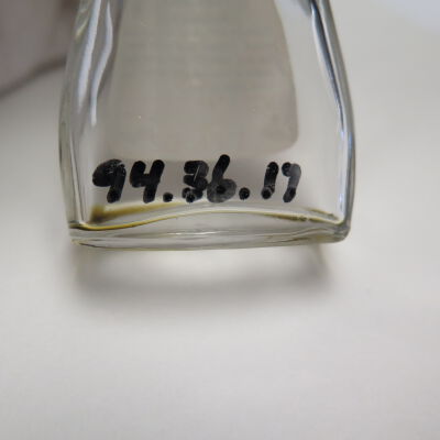 Number on bottle: Origsize: 4.25" (h) x 1.25" (w; Origformat: Artifact