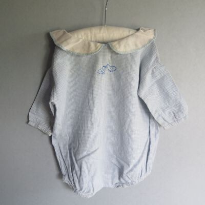 Front of romper: Origsize: 10" (w) x 15" (l); Origformat: Artifact