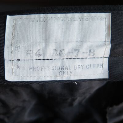 Tag in pants: Origsize: 24.5" (w) x 40.5" (l; Origformat: Artifact