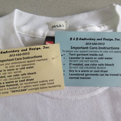 Close up of attached tags.: Origformat: Artifact