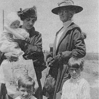 Burns Junction Station Agents Family near Depot