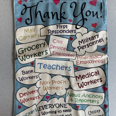 Banner Thanking COVID Essential Workers