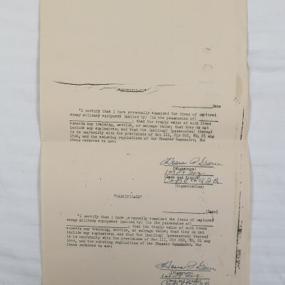 One page of the certificates: Origsize: 8" (w) x 13" (l); Origformat: Artifact