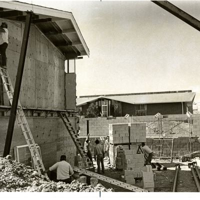 70's Fashion / building of Library Addition