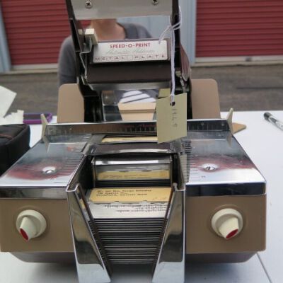 Adding machine in off-site storage