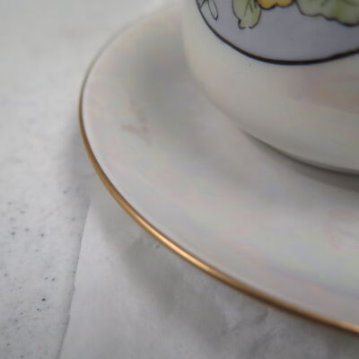 Close up of imperfection on saucer.: Origsize: 2.25"(h) x 4" (w) x; Origformat: Artifact