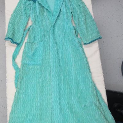 Front of bathrobe.: Origsize: 17" (w) x 52" (l); Origformat: Artifact
