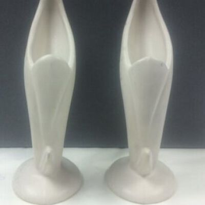 Pair of Van Briggle Bird of Paradise Vases