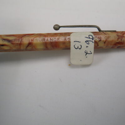 Text on side of pencil.: Origsize: 0.75" (w) x 5.25" (l; Origformat: Artifact