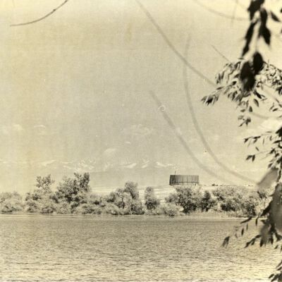 View of Broomfield water reservoir, circa 1970: Origsize: 8" x 10"; Origformat: Print-Photographic; Resolution: 500dpi