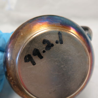 Number on bottom of creamer: Origsize: 2.5" (h) x 2.5" (h); Origformat: Artifact