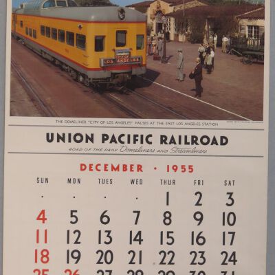 Union Pacific Wall Calendar, 1955-1956