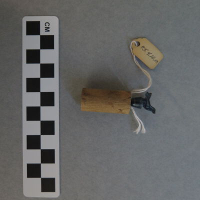 Other side of stopper.: Origsize: 2" (h) x 0.5" (diam); Origformat: Artifact